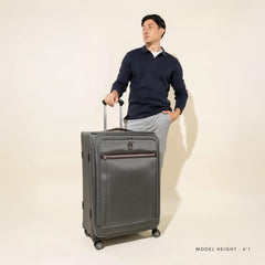 Travelpro Platinum Elite Softside Expandable Checked Luggage, 8 Wheel Spinner Large Suitcase, TSA Lock, Men and Women ( Pilot Green , Checked-Large 29-Inch ) Pilot Green Checked Large 29 Inch U5