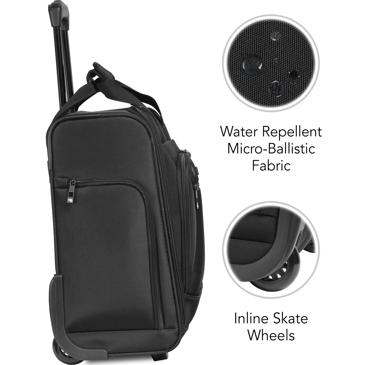 WallyBags Solutions 16 Underseat Bag with Padded Electronics Pockets ( Black , One Size ) Black One Size U4