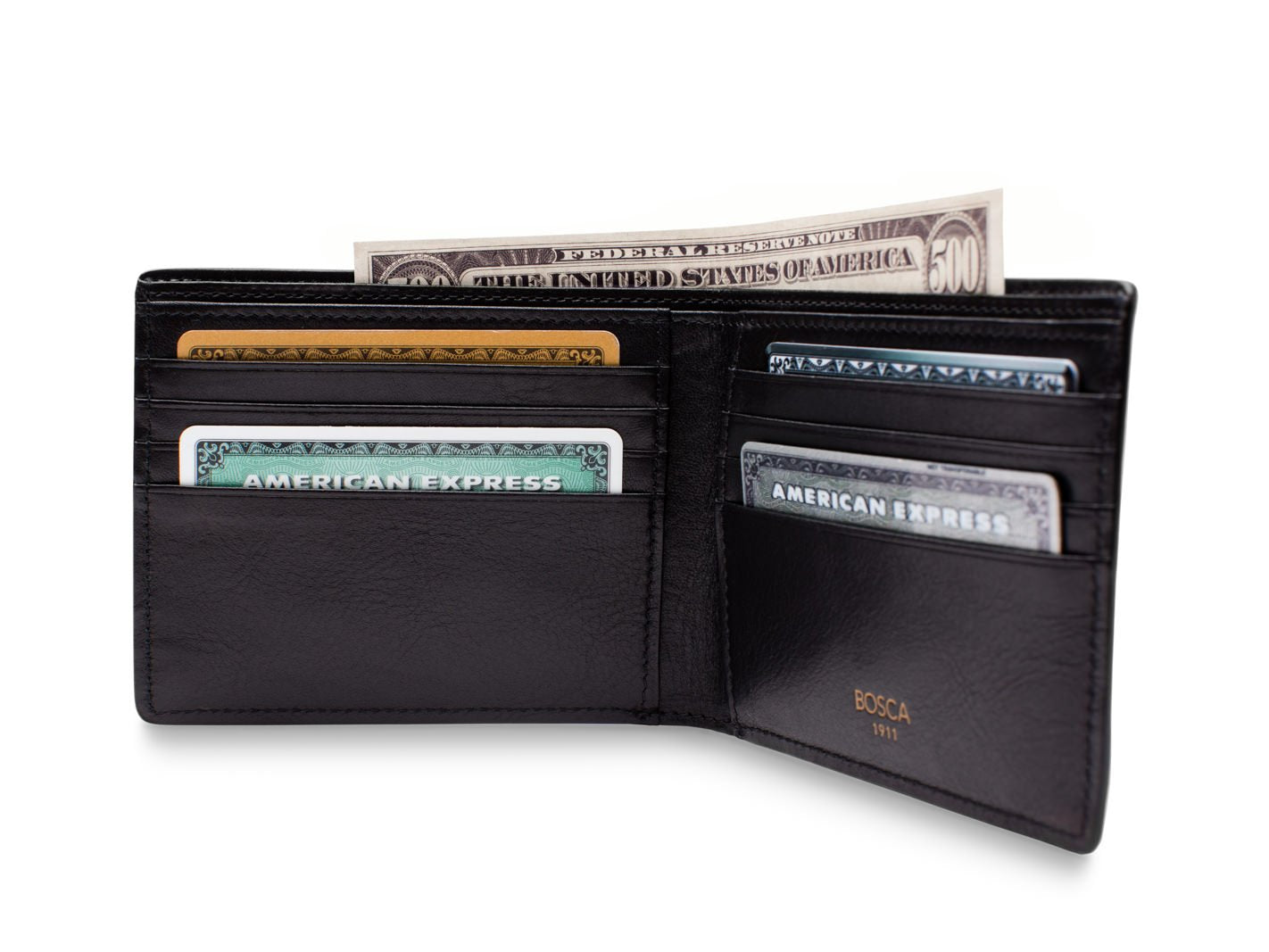 Bosca Dolce Old Leather 8 Pocket Deluxe Executive Wallet ( Black , One Size ) Black One Size U1