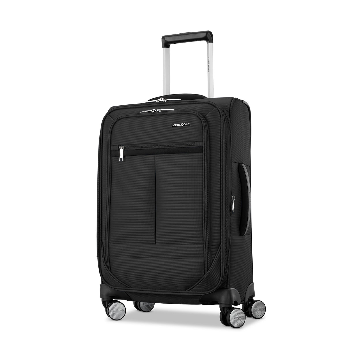Samsonite Element Carry-On Soft-Sided Expandable 21-Inch Suitcase: Airline Approved for Most Major Airlines, Durable, 360 Spinner Wheels, Adjustable Handle, 2 Front & Side Pocket ( Black , 21-Inch Carry-On ) Black 21 Inch Carry On U23