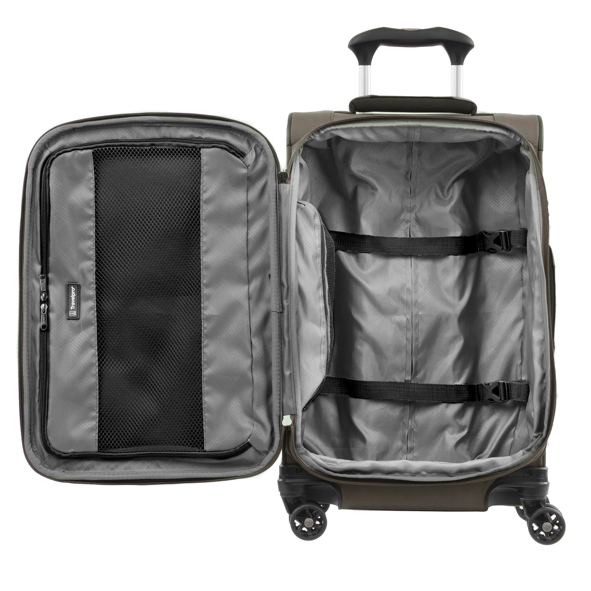Travelpro Tourlite Softside 21" Expandable Luggage with 4 Spinner Wheels, Lightweight Suitcase, Carry-On ( Espresso , Carry-On 21-Inch ) Espresso Carry On 21 Inch U1