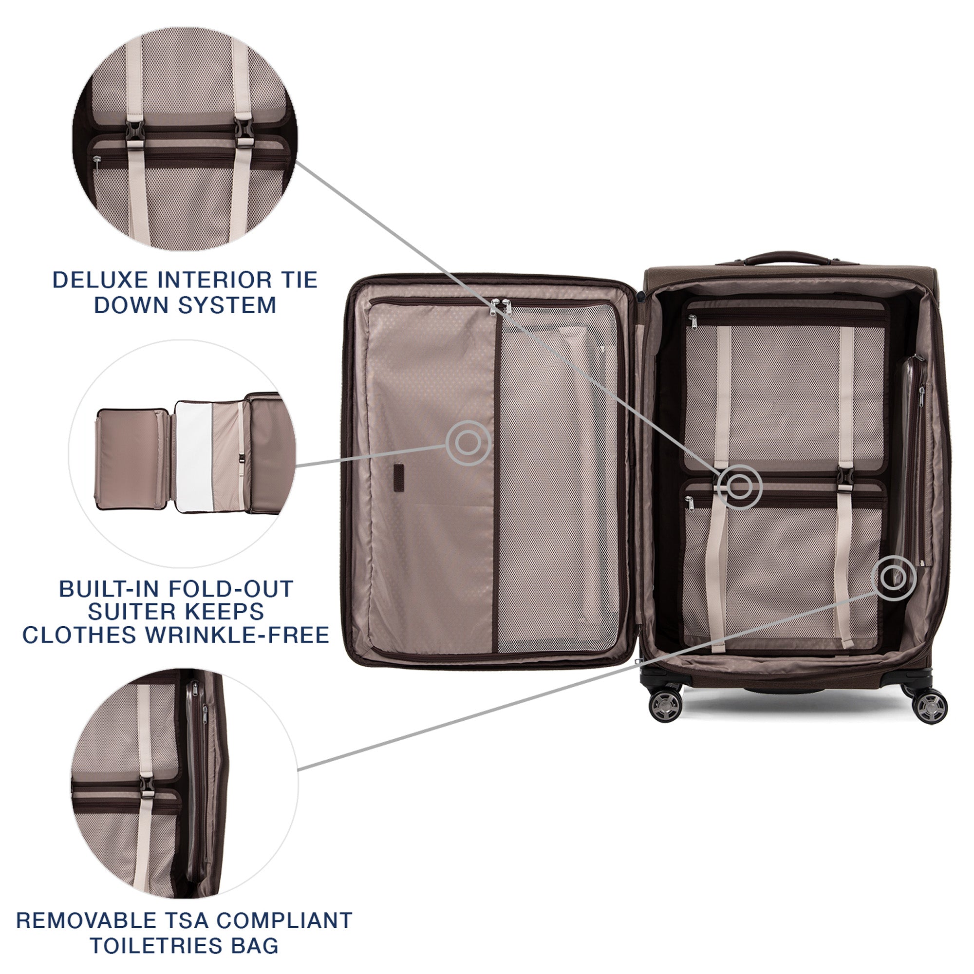 Travelpro Platinum Elite Softside Expandable Checked Luggage, 8 Wheel Spinner Large Suitcase, TSA Lock, Men and Women, Checked Large 29-Inch ( Rich Espresso Brown , Checked-Large 29-Inch ) Rich Espresso Brown Checked Large 29 Inch U2