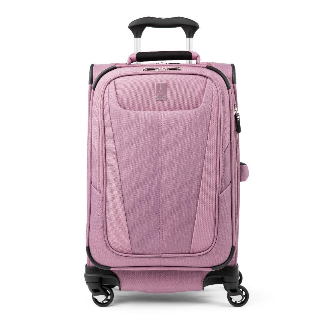 Travelpro Maxlite 5 Softside Expandable Luggage with 4 Spinner Wheels, Lightweight Suitcase, Men and Women ( Orchid Pink Purple , Carry-on 21-Inch ) Orchid Pink Purple Carry On 21 Inch U5