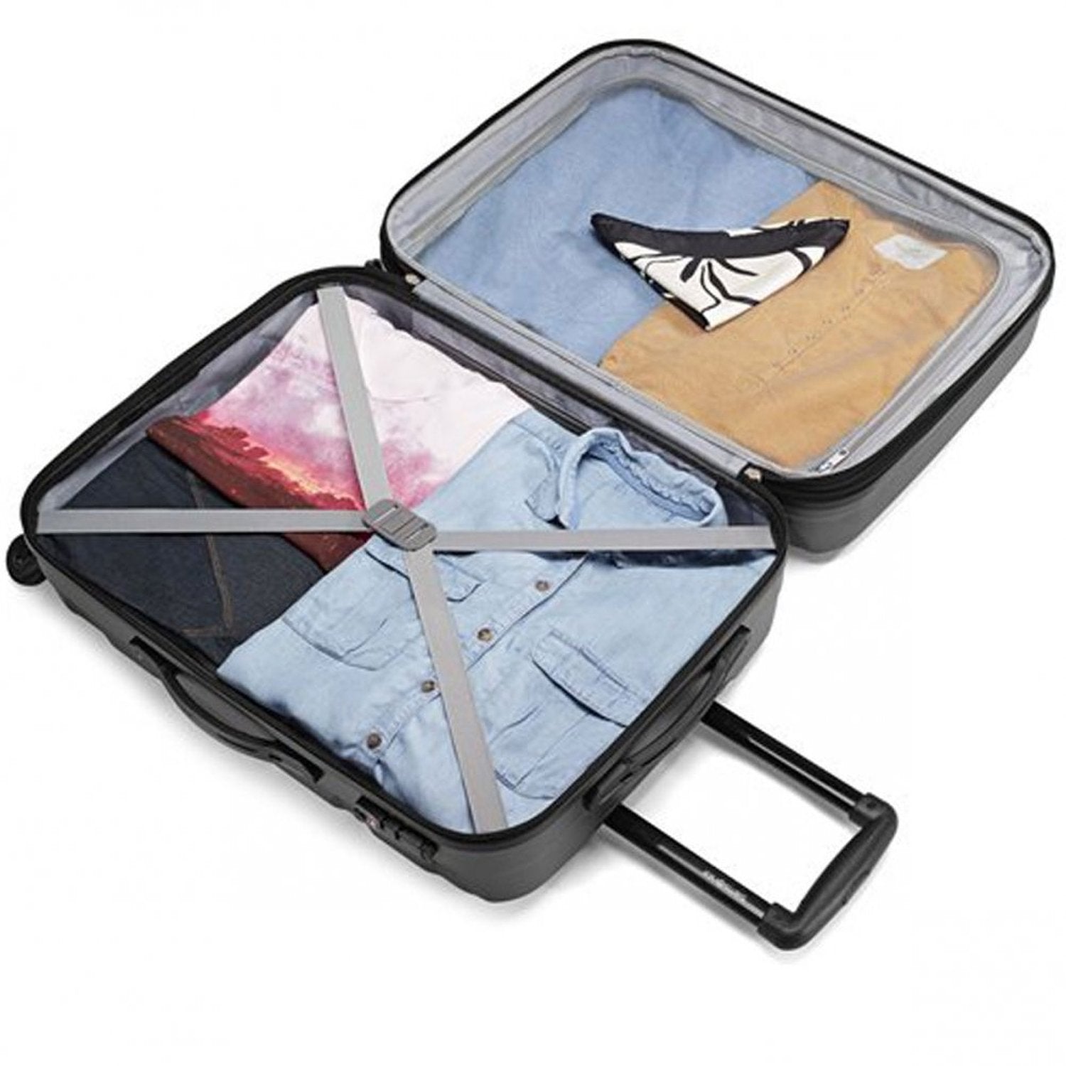 Samsonite Omni Pc Hardside Expandable Luggage with Spinner Wheels ( Navy , 3-Piece Set (20/24/28) ) Navy 3 Piece Set 20 24 28 U2
