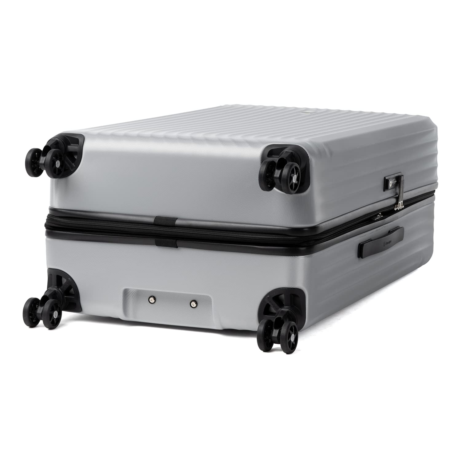 Travelpro Maxlite Air Hardside Expandable Luggage, 8 Spinner Wheels, Lightweight Hard Shell Polycarbonate ( Metallic Silver , Checked-Large 28-Inch ) Metallic Silver Checked Large 28 Inch U5