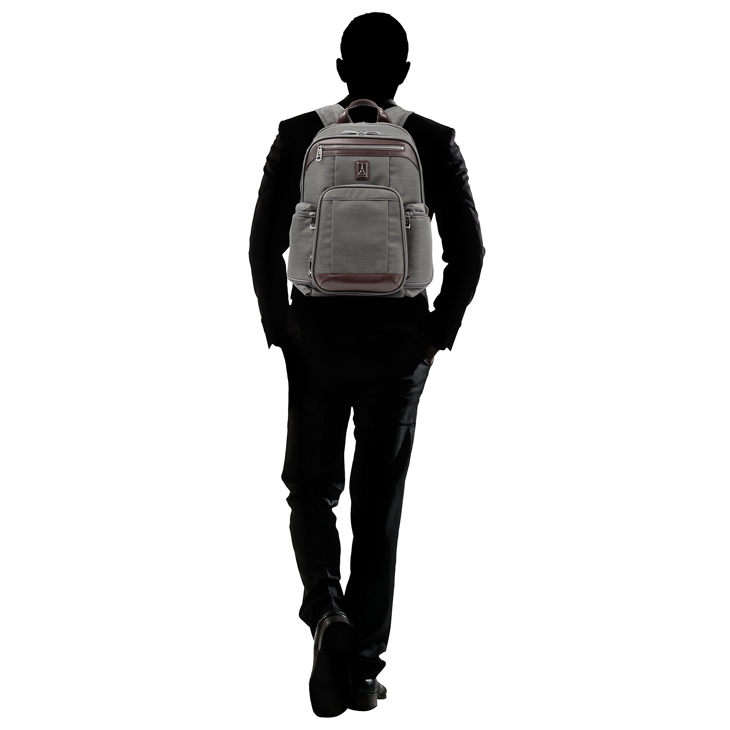 Travelpro Platinum Elite Business Laptop Backpack, Fits up to 17.5 Inch Laptop, Work School Travel, Men and Women Vintage Grey 17 5 Inch U1