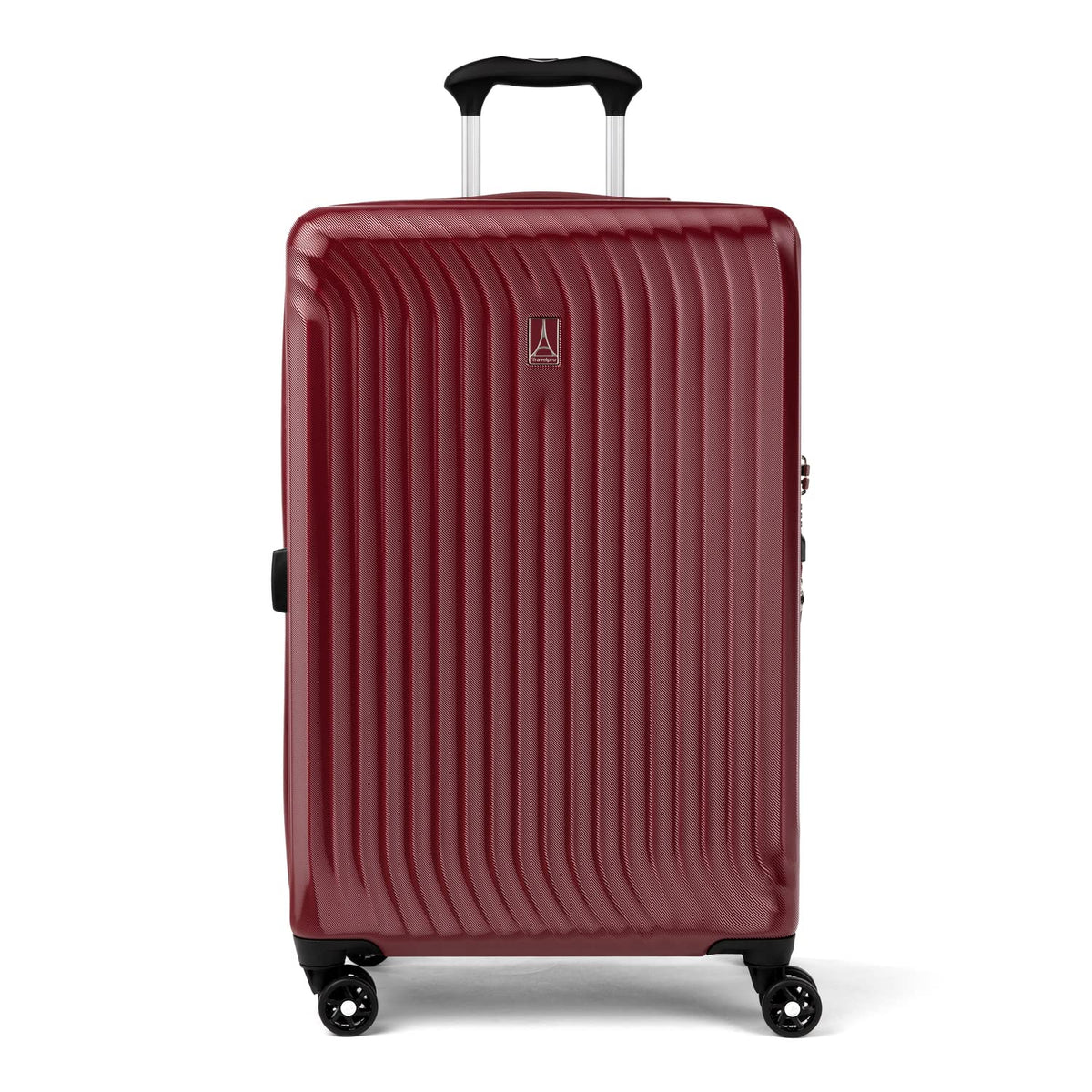 Travelpro Maxlite Air Hardside Expandable Luggage, 8 Spinner Wheels, Lightweight Hard Shell Polycarbonate ( Cabernet , Checked-Medium 25-Inch ) Cabernet Checked Medium 25 Inch U16