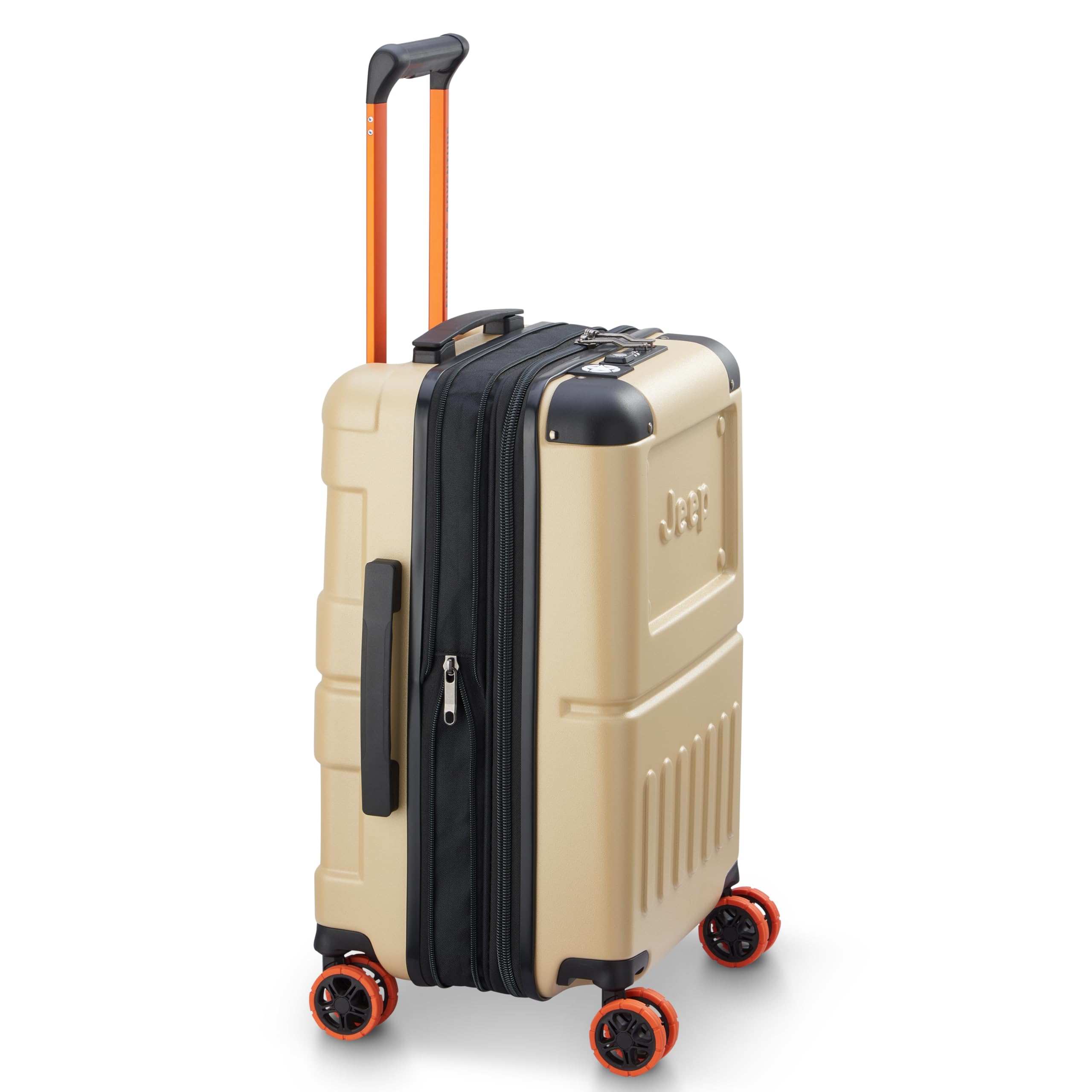 Jeep JH002B Hardside Expandable Luggage with Spinner Wheels ( Warm Sand , Carry-On 19 Inch ) Warm Sand Carry On 19 Inch U1