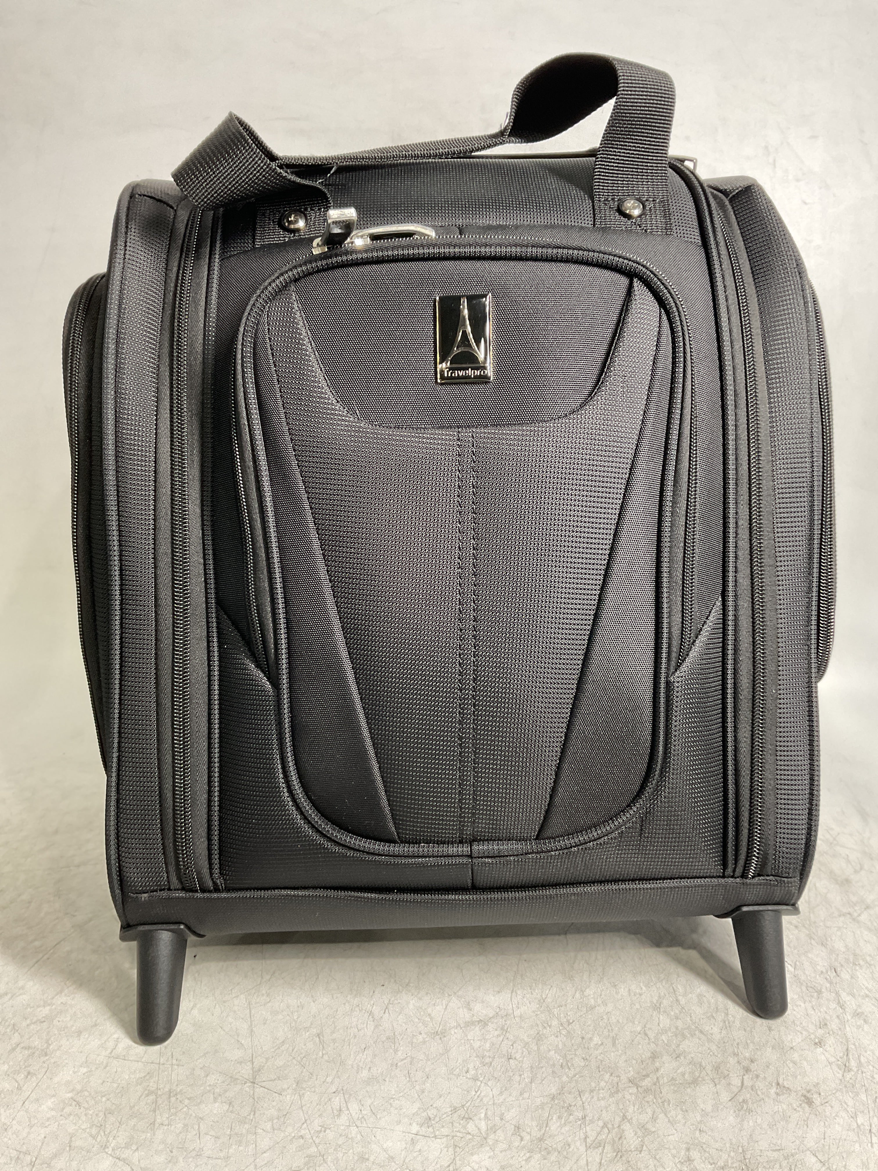 Travelpro Luggage Maxlite 5 Softside Lightweight Rolling Underseat Compact Carry on Upright 2 Wheel Bag, 15-Inch — Black Black 15-Inch U1