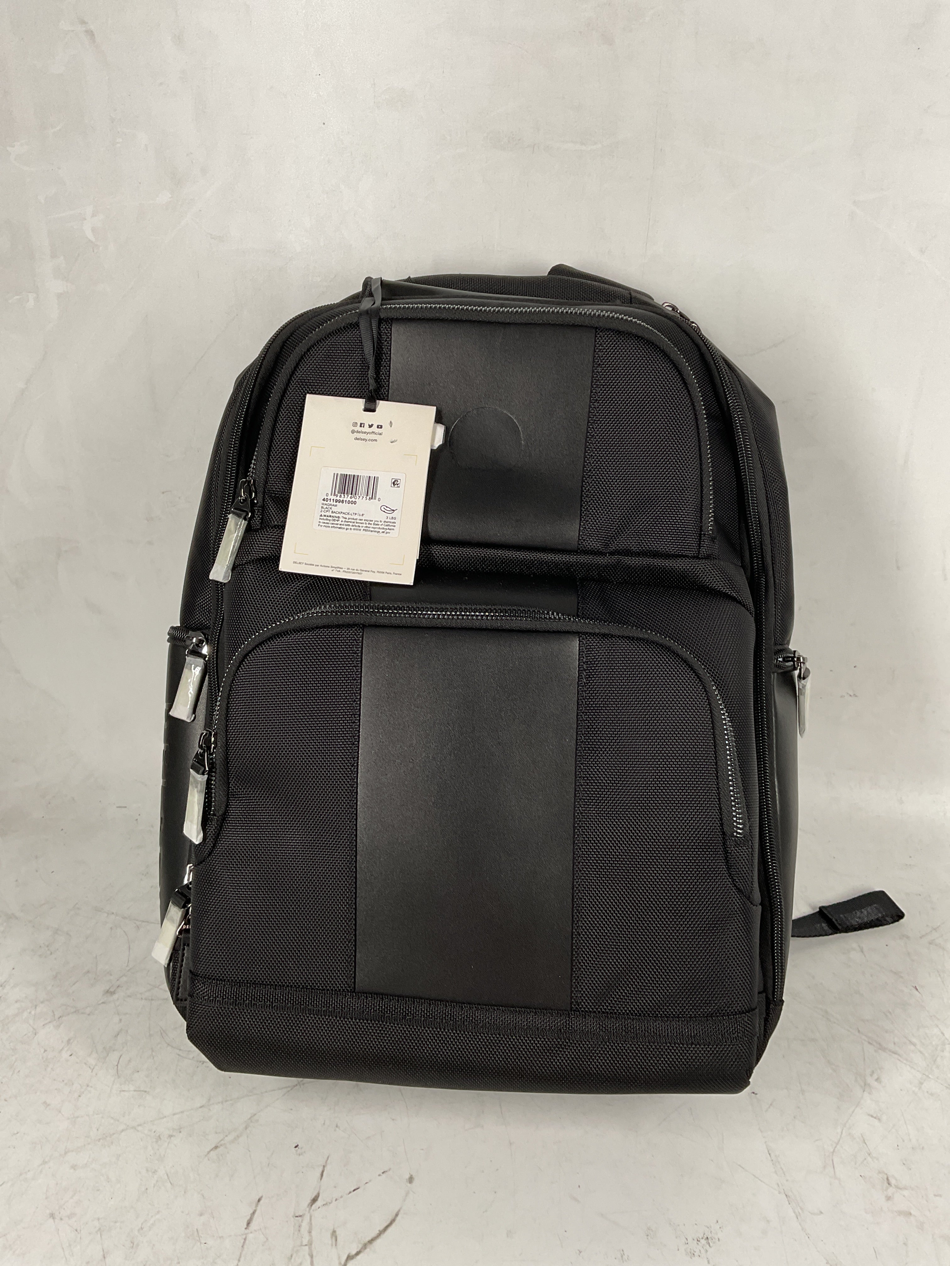 DELSEY PARIS Wagram Laptop Travel Backpack, Black, 15.6 Inch Black 15.6 Inch Laptop U1