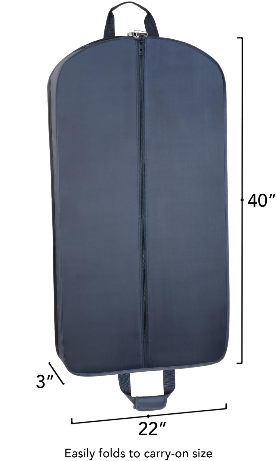 WallyBags® 40” Deluxe Travel Garment Bag with two pockets ( Navy , 40-inch ) Navy 40 Inch U1