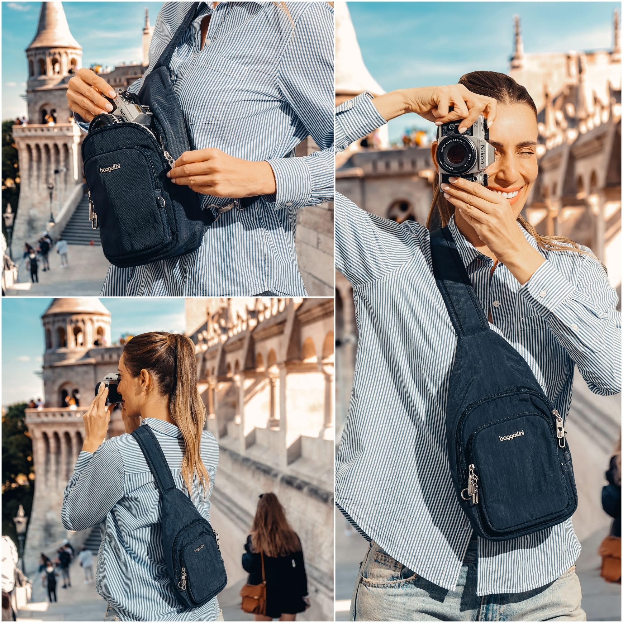 Baggallini Securtex Anti-Theft Daytripper Sling ( Mulberry , One Size ) Mulberry One Size U1