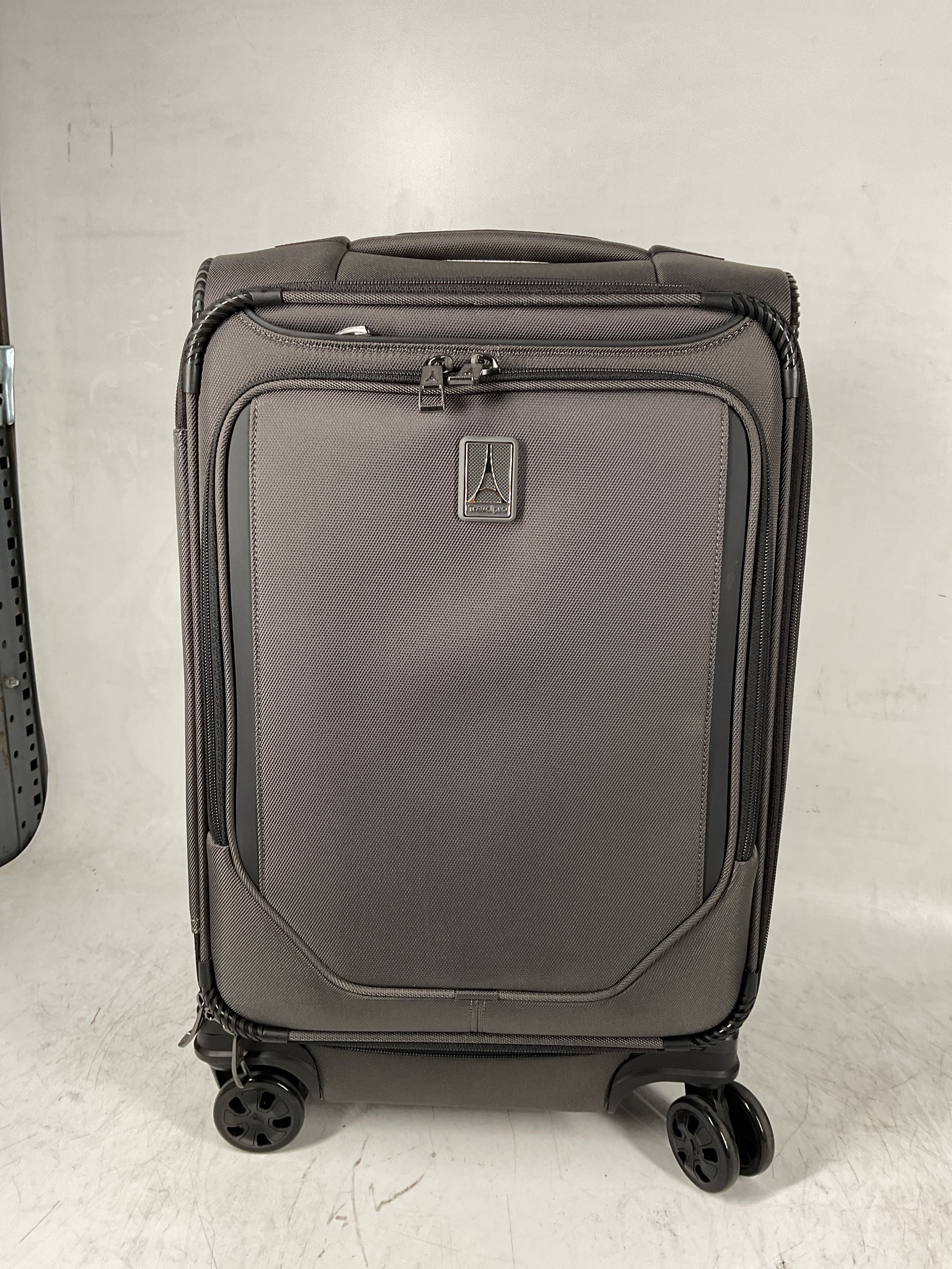Travelpro Crew Classic Lightweight Softside Expandable Carry on Luggage, 8 Wheel Spinner Suitcase, Men and Women, Carry On 21-Inch, Titanium Grey Titanium Grey Carry On U4