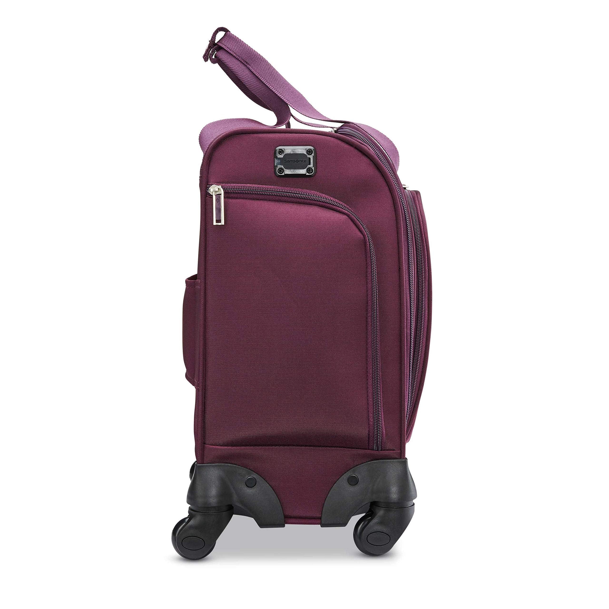 Samsonite Underseat Carry-On Spinner with USB Port ( Purple , One Size ) Purple One Size U4