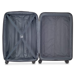 DELSEY Paris Helium Aero Hardside Expandable Luggage with Spinner Wheels ( Black , Checked-Medium 25 Inch ) Black Checked Medium 25 Inch U36