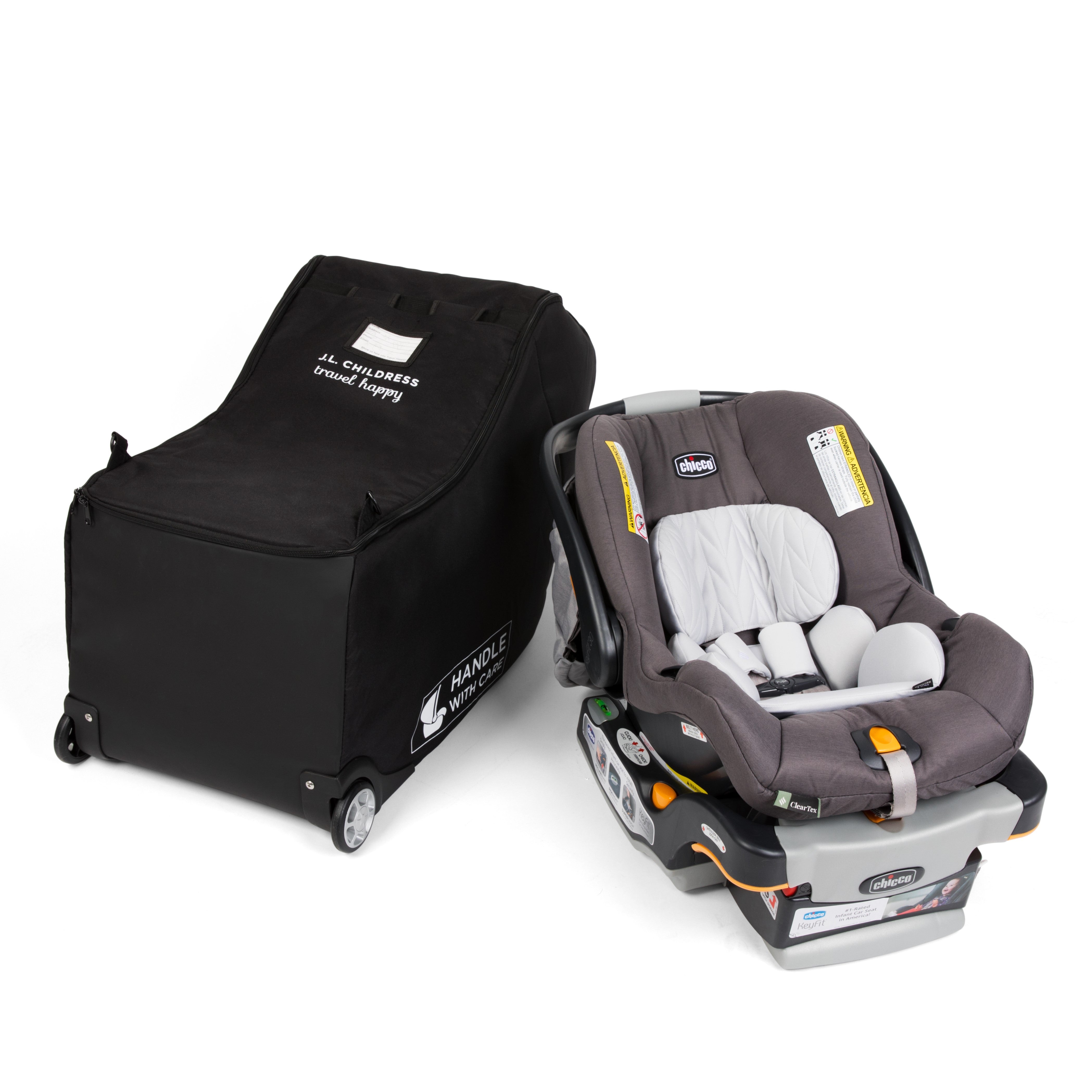 J.L. Childress Premier Padded Infant Car Seat Travel Bag with Wheels ( Black , One Size ) Black One Size U2