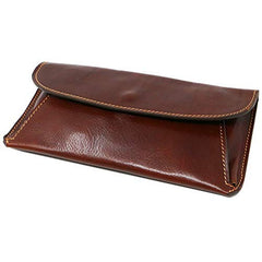 Floto Roma Clutch Women's Leather Snap Wallet Organizer (Vecchio Brown) Vecchio Brown Large U1