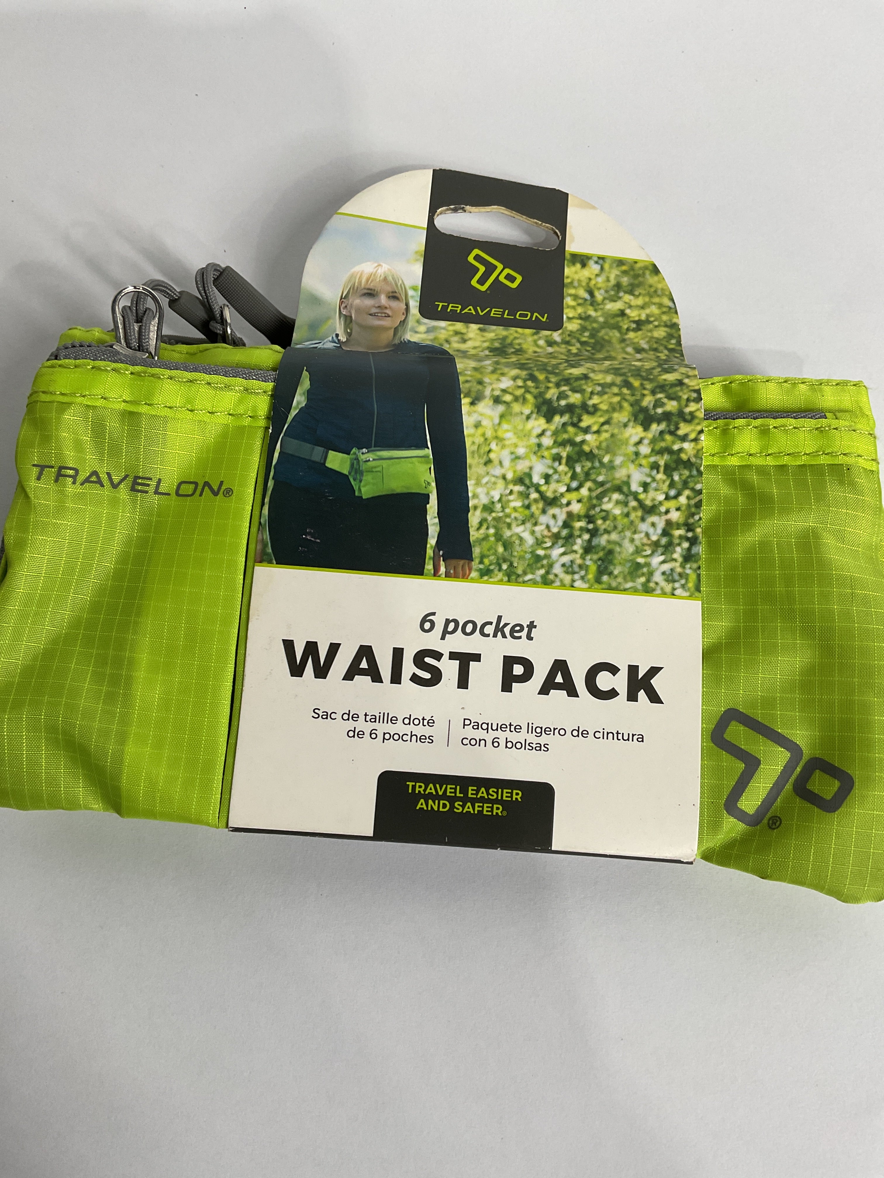 Travelon 6 Pocket Waist-Pack, Lime, One Size Lime One Size U1