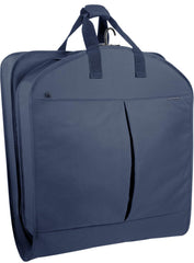 WallyBags® 40” Deluxe Travel Garment Bag with two pockets ( Navy , 40-inch ) Navy 40 Inch U1