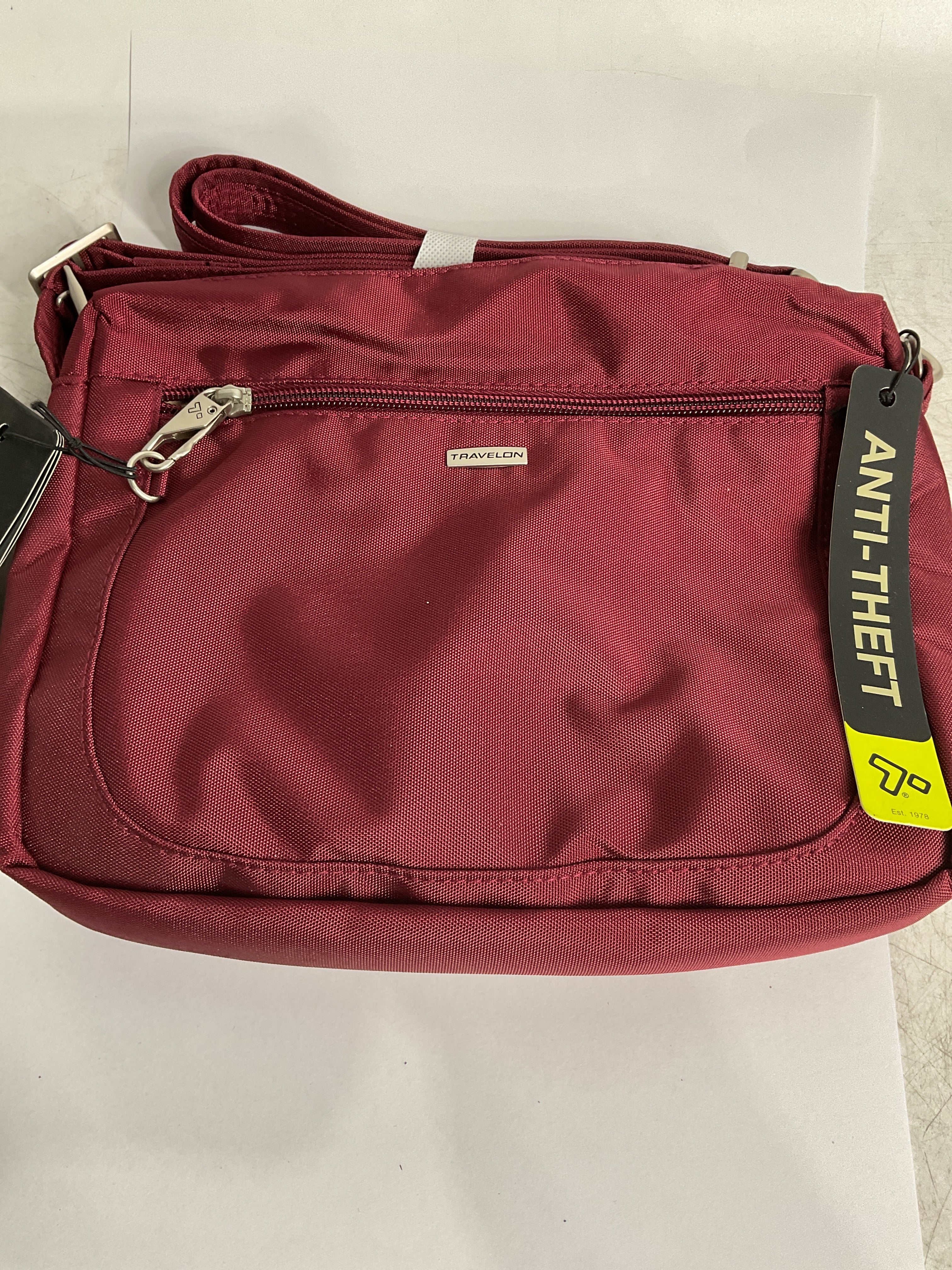 Travelon Anti-Theft Classic Small East/West Crossbody Wine One Size U1