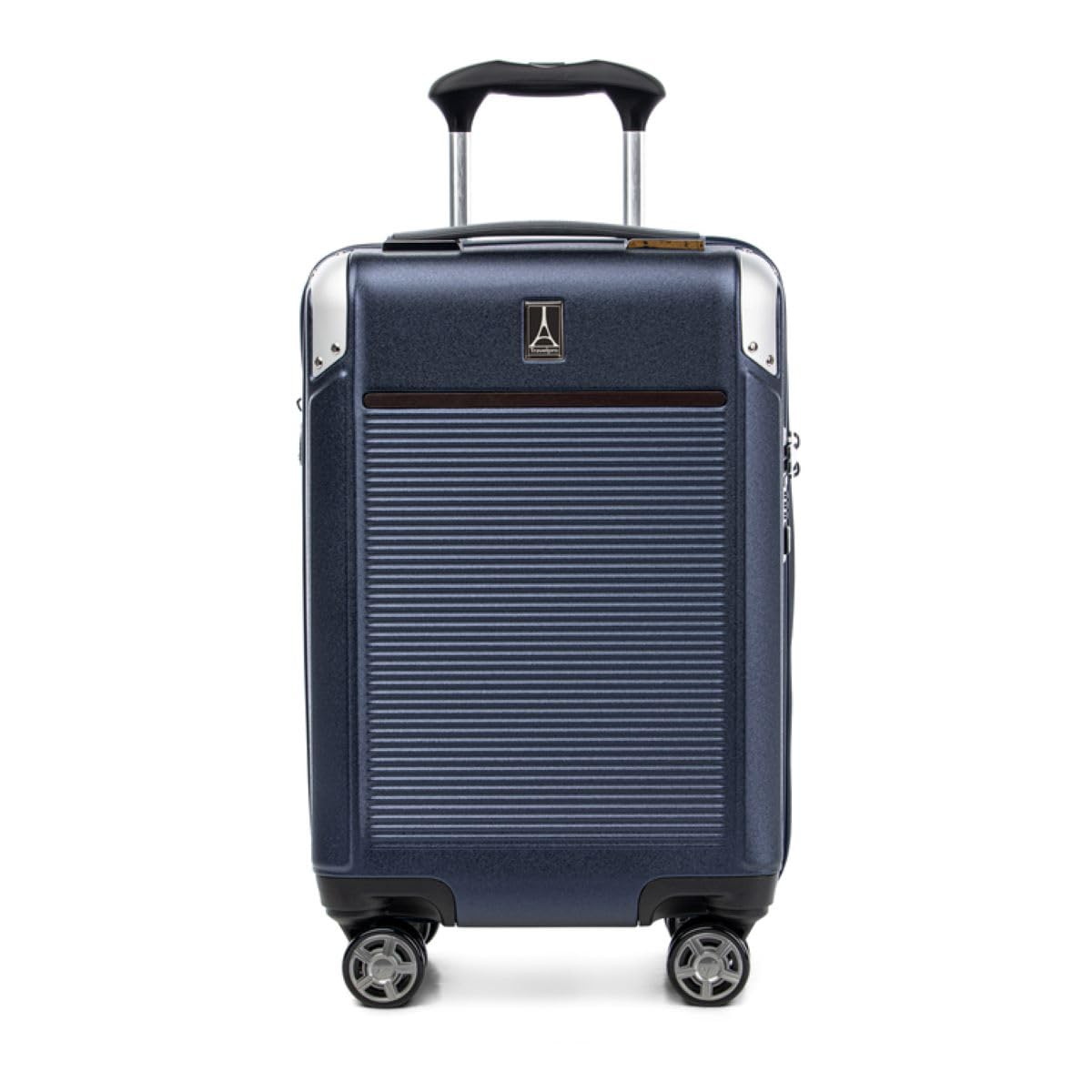 Travelpro Platinum Elite Hardside Expandable Spinner Wheel Luggage TSA Lock Hard Shell Polycarbonate Suitcase ( True Navy Blue , Compact Carry-On 20-Inch ) True Navy Blue Compact Carry On 20 Inch U1