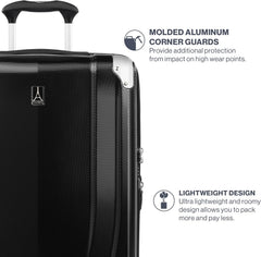Travelpro Pathways 3 Hardside Expandable Luggage, 8 Spinner Wheels, Lightweight Hard Shell Suitcase ( Black Knight , Carry On 21 Inch ) Black Knight Carry On 21 Inch U15