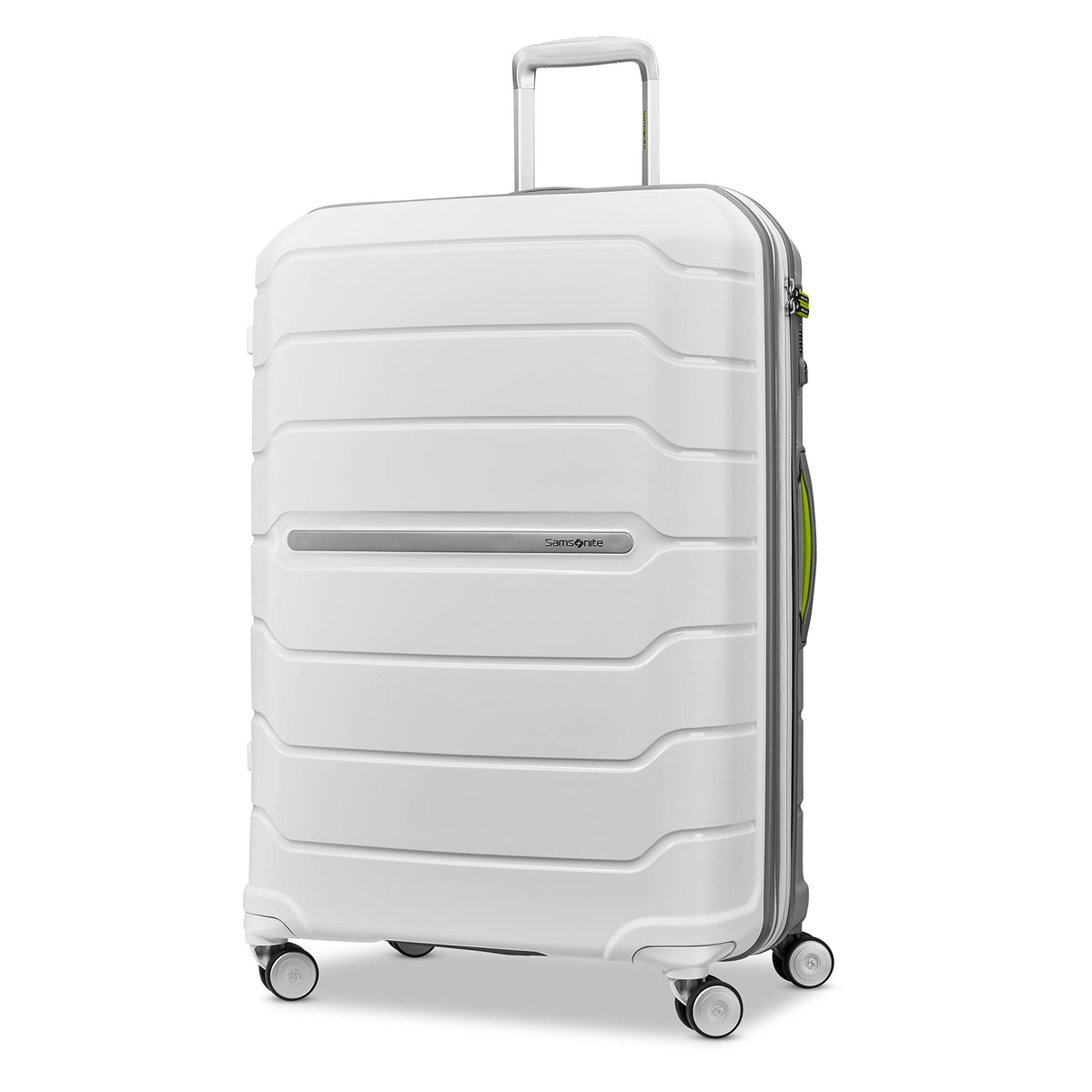Samsonite Freeform Hardside Expandable with Double Spinner Wheels ( White/Grey , Checked-Large 28-Inch ) White/Grey Checked Large 28 Inch U3