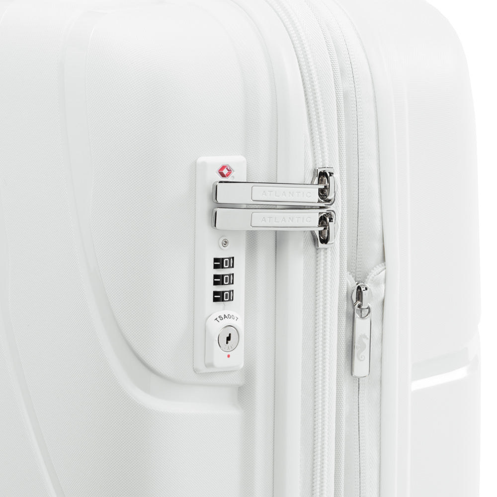 Atlantic Luggage Carry-on Expandable, Hardside Spinner ( Shell White , Carry On 21 Inch ) Shell White Carry On 21 Inch U1