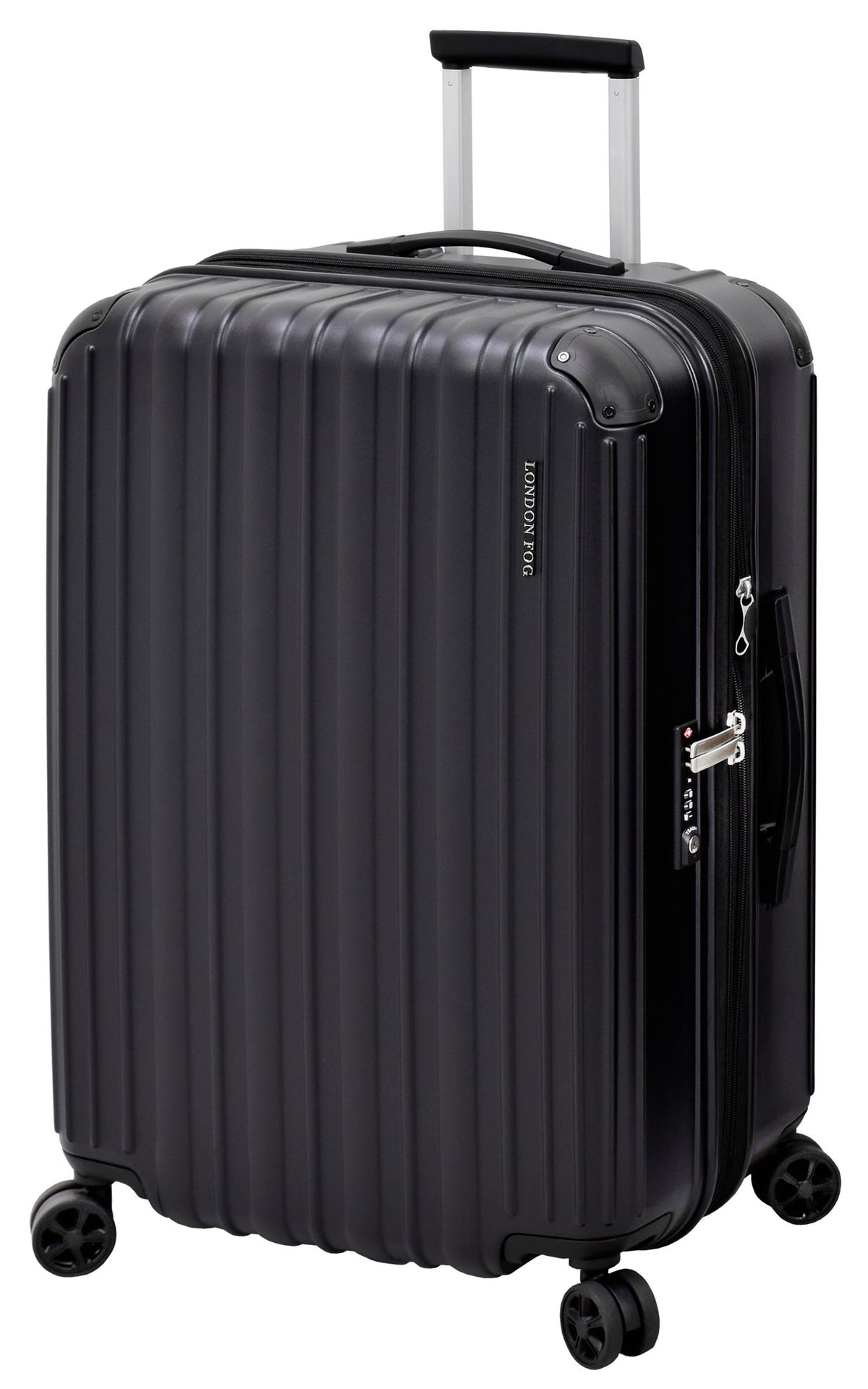 London Fog Heathrow 25-Inch Expandable Hardside Spinner Black One Size U1