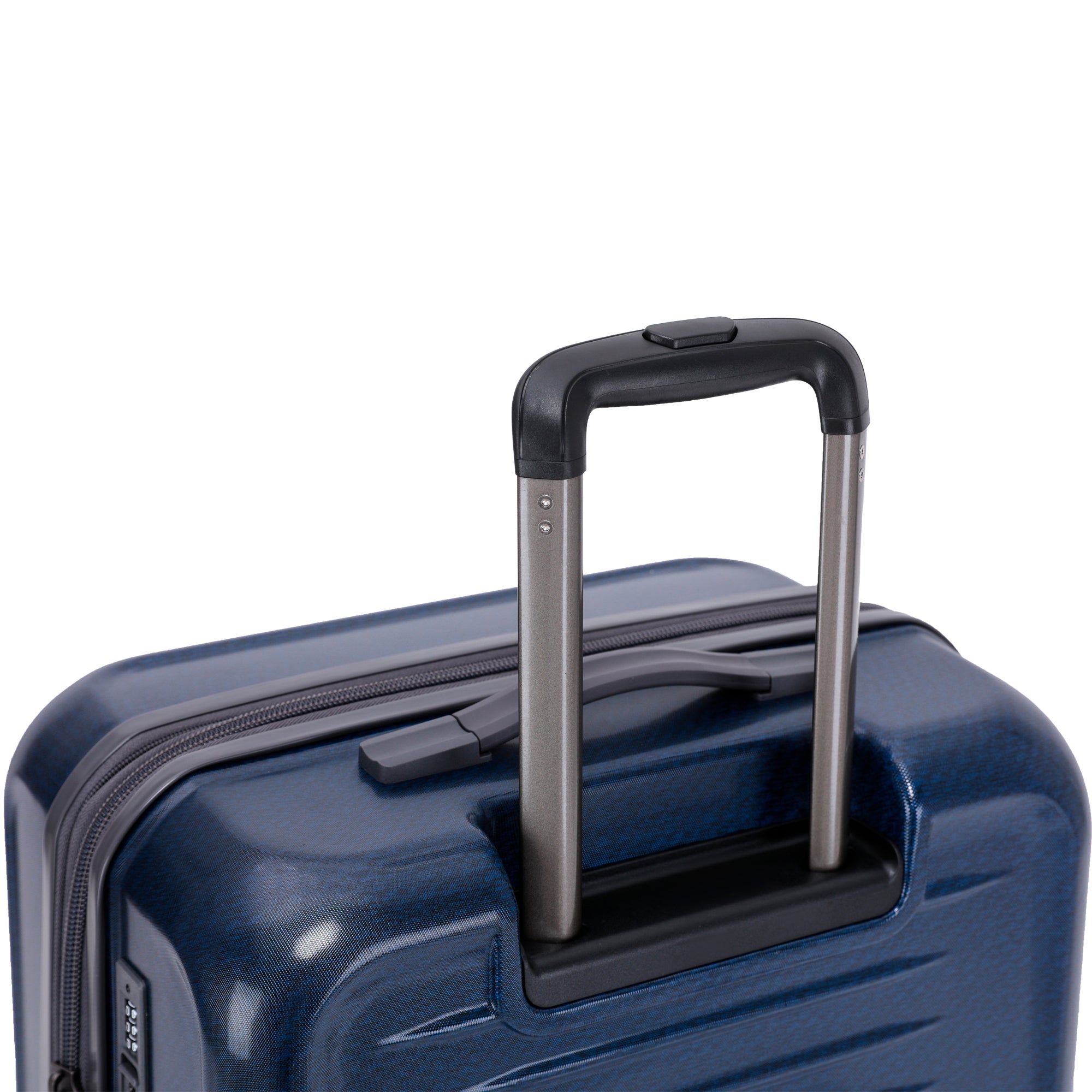 Spyder Rails 29 Inch Expandable Hardside Upright Suitcase with 360 Spinner Wheels, TSA Approved Lock ( Carbon Blue , 29" ) Carbon Blue 29 U1
