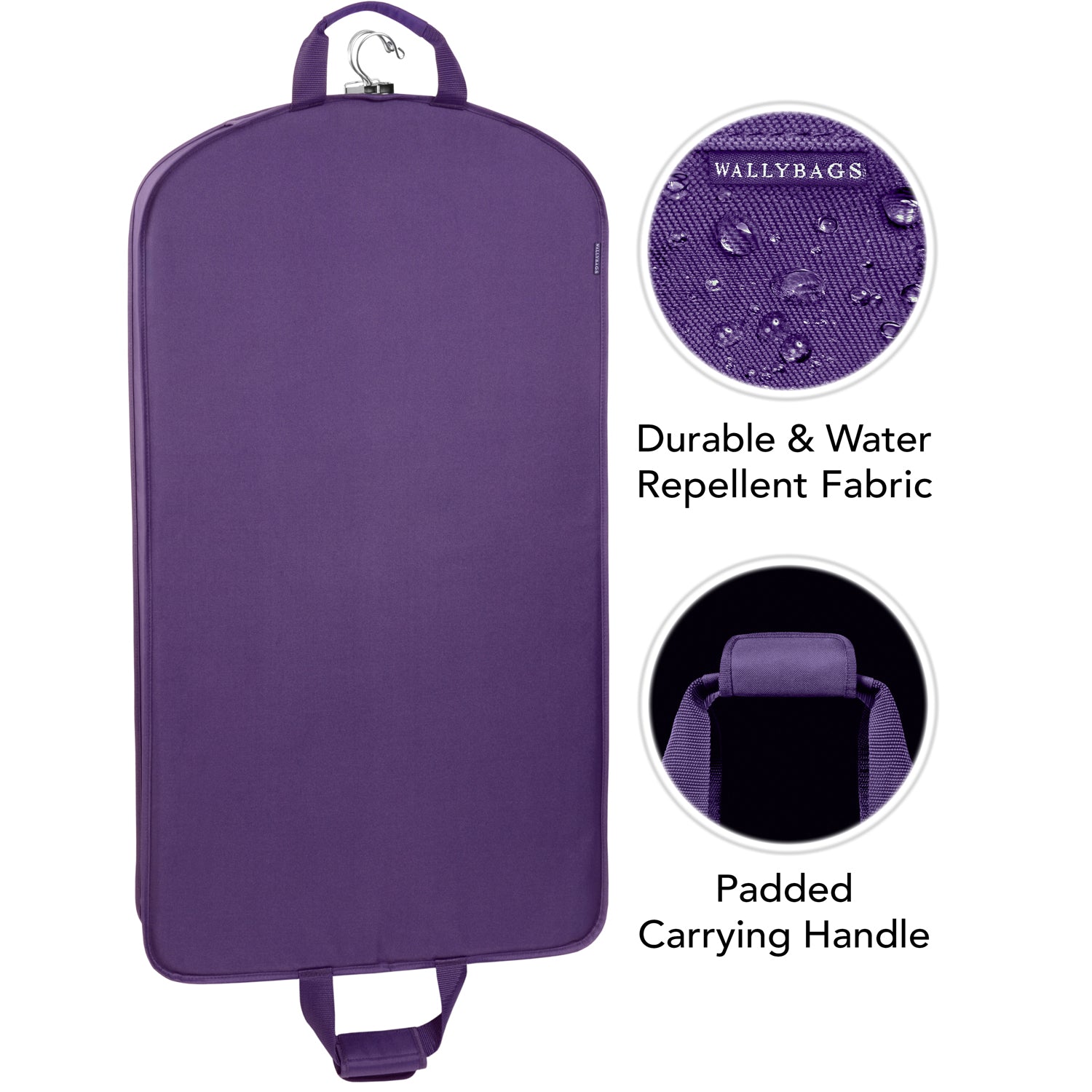 WallyBags 40" Deluxe Travel Garment Bag ( Purple , 40-inch ) Purple 40 Inch U2