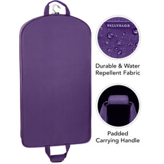 WallyBags 40" Deluxe Travel Garment Bag ( Purple , 40-inch ) Purple 40 Inch U2