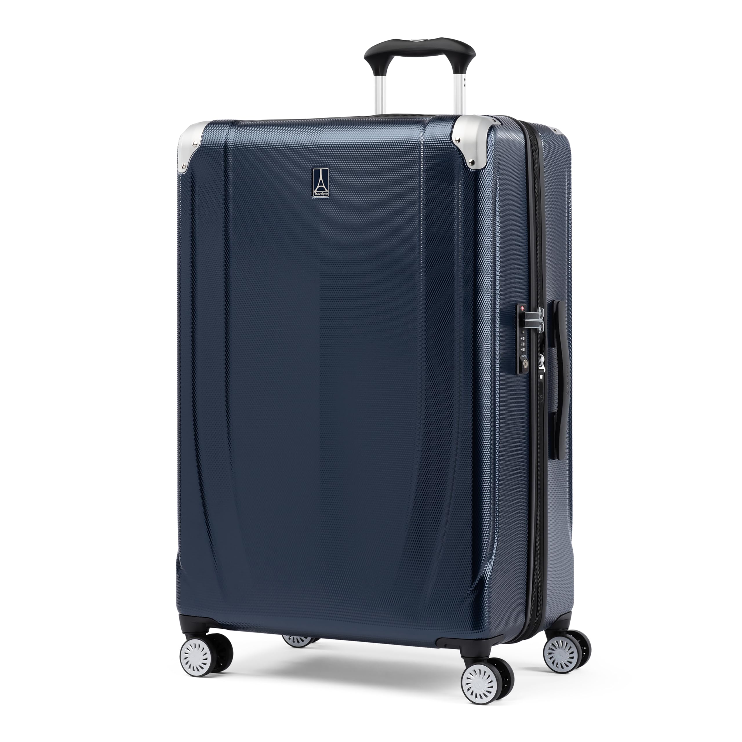 Travelpro Pathways 3 Hardside Expandable Luggage, 8 Spinner Wheels, Lightweight Hard Shell Suitcase ( Royal Blue , Checked Large 28 Inch ) Royal Blue Checked Large 28 Inch U15
