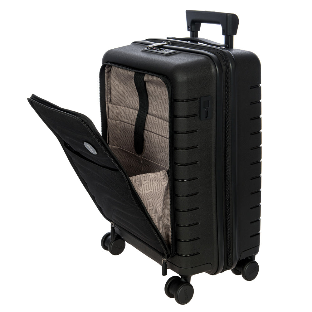 Bric's B|Y Ulisse 21" Expandable Spinner w/Pocket ( Black , One Size ) Black One Size U1