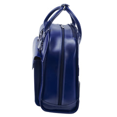 McKlein USA Edgebrook 15.4" Leather Wheeled Ladies' Laptop Briefcase ( Navy , One Size ) Navy One Size U1