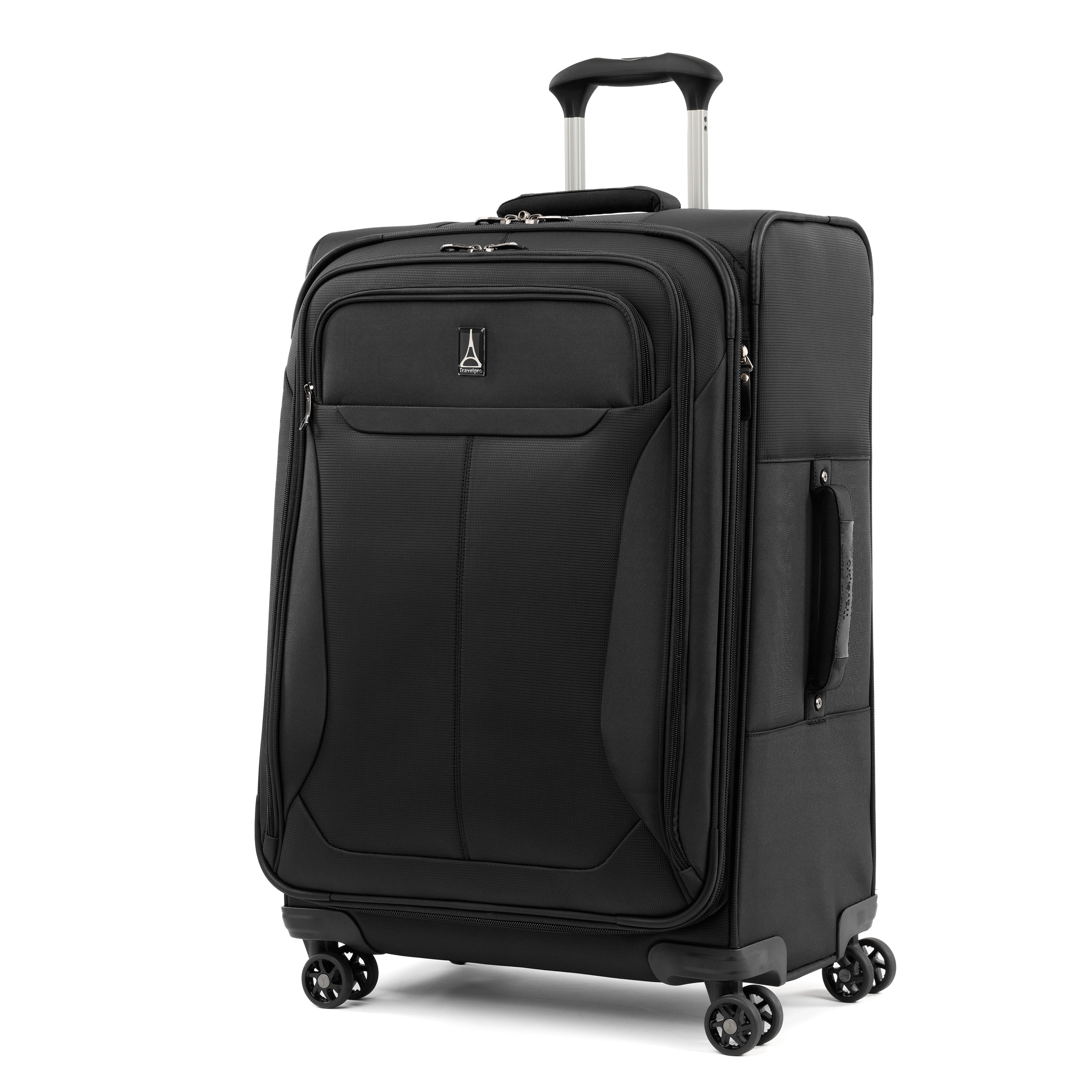 Travelpro Tourlite Softside Expandable Luggage with 4 Spinner Wheels, Lightweight Suitcase, Men and Women ( Black , 3-Piece Set (21/25/29) ) Black 3 Piece Set 21 25 29 U2