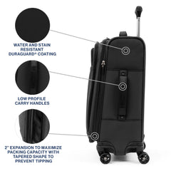 Travelpro Tourlite Softside 21" Expandable Luggage with 4 Spinner Wheels, Lightweight Suitcase, Carry-On ( Black , Carry-On 21-Inch ) Black Carry On 21 Inch U99