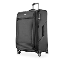 Ricardo Beverly Hills Avalon Softside Luggage Made with Sustainable 100% Recycled PET (rPET), Lightweight, Eco-Friendly Travel, Expandable, Dual Spinner Wheels ( Black , 28-inch ) Black 28 Inch U1