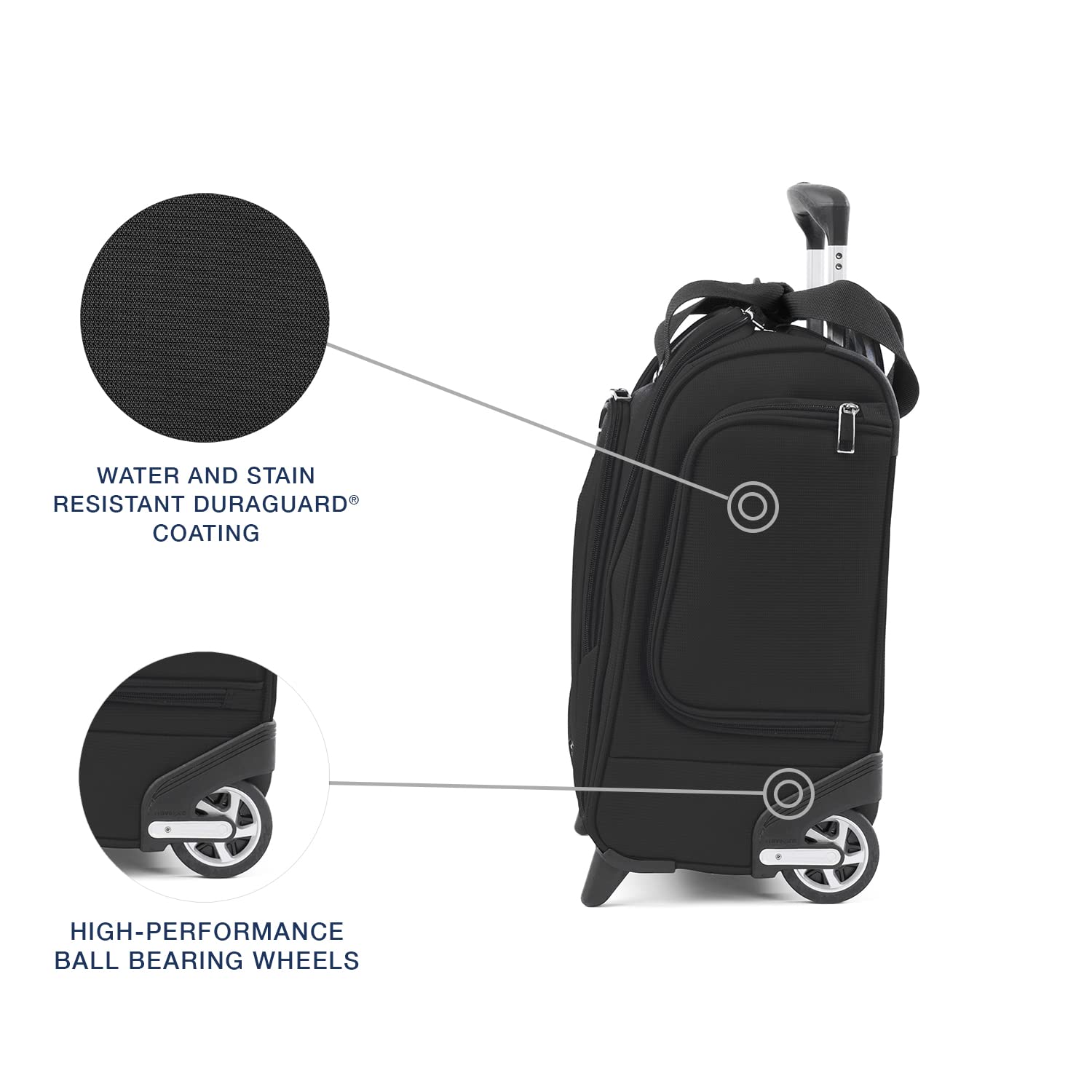 Travelpro Luggage Maxlite 5 Softside Lightweight Rolling Underseat Compact Carry on Upright 2 Wheel Bag, Men and Women ( Black , 15-Inch ) Black 15 Inch U32