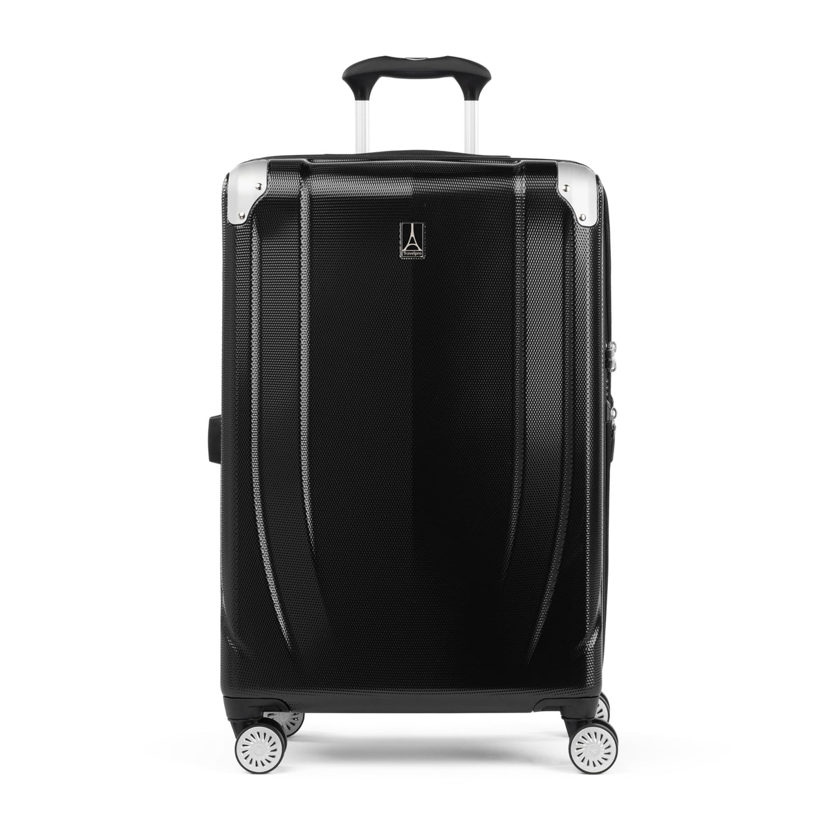 Travelpro Pathways 3 Hardside Expandable Luggage, 8 Spinner Wheels, Lightweight Hard Shell Suitcase, Checked Medium 25 Inch ( Black Knight , Checked Medium 25 Inch ) Black Knight Checked Medium 25 Inch U3