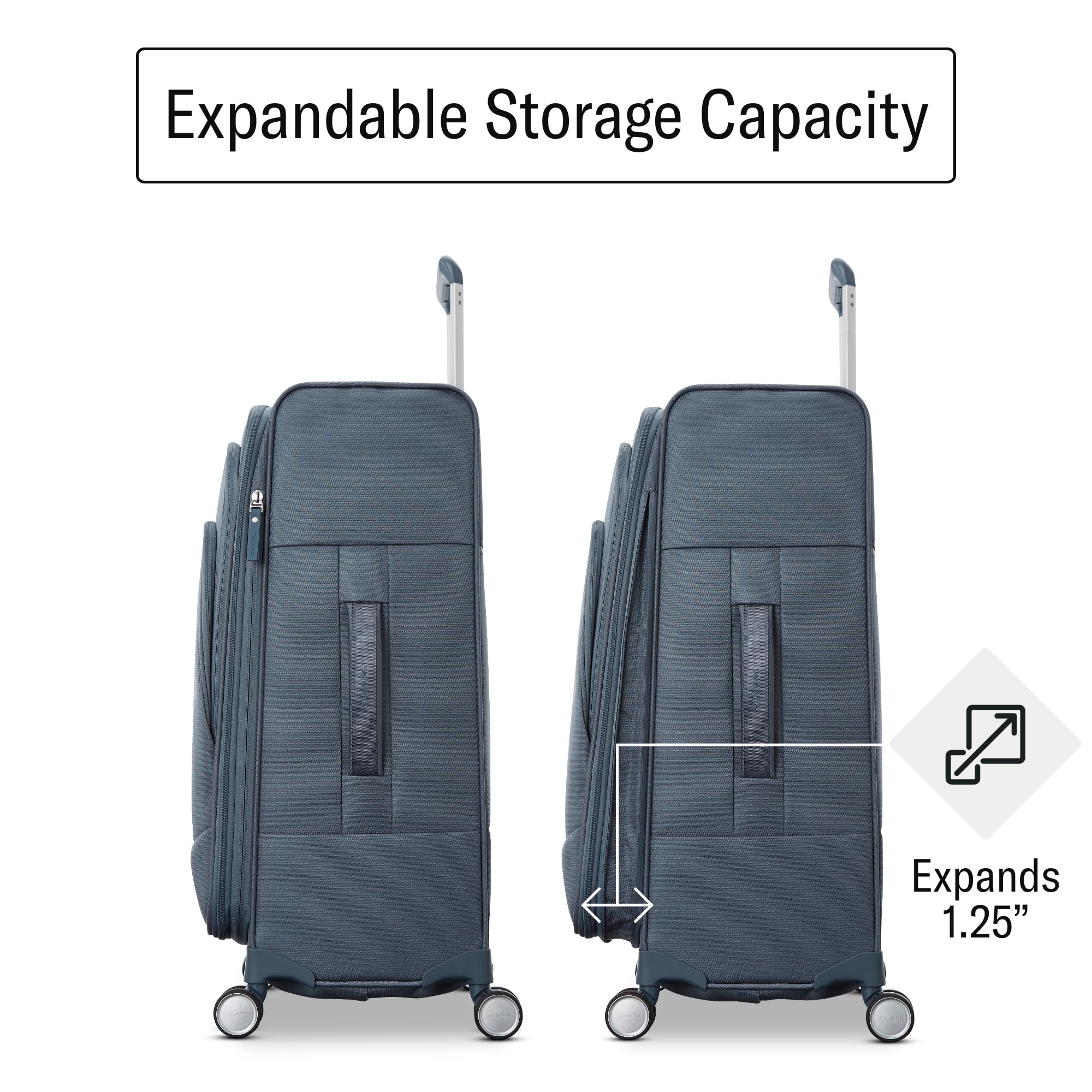 Samsonite UpLIFT Lightweight Softside Expandable Luggage ( Elemental Blue , Carry-On ) Elemental Blue Carry On U1
