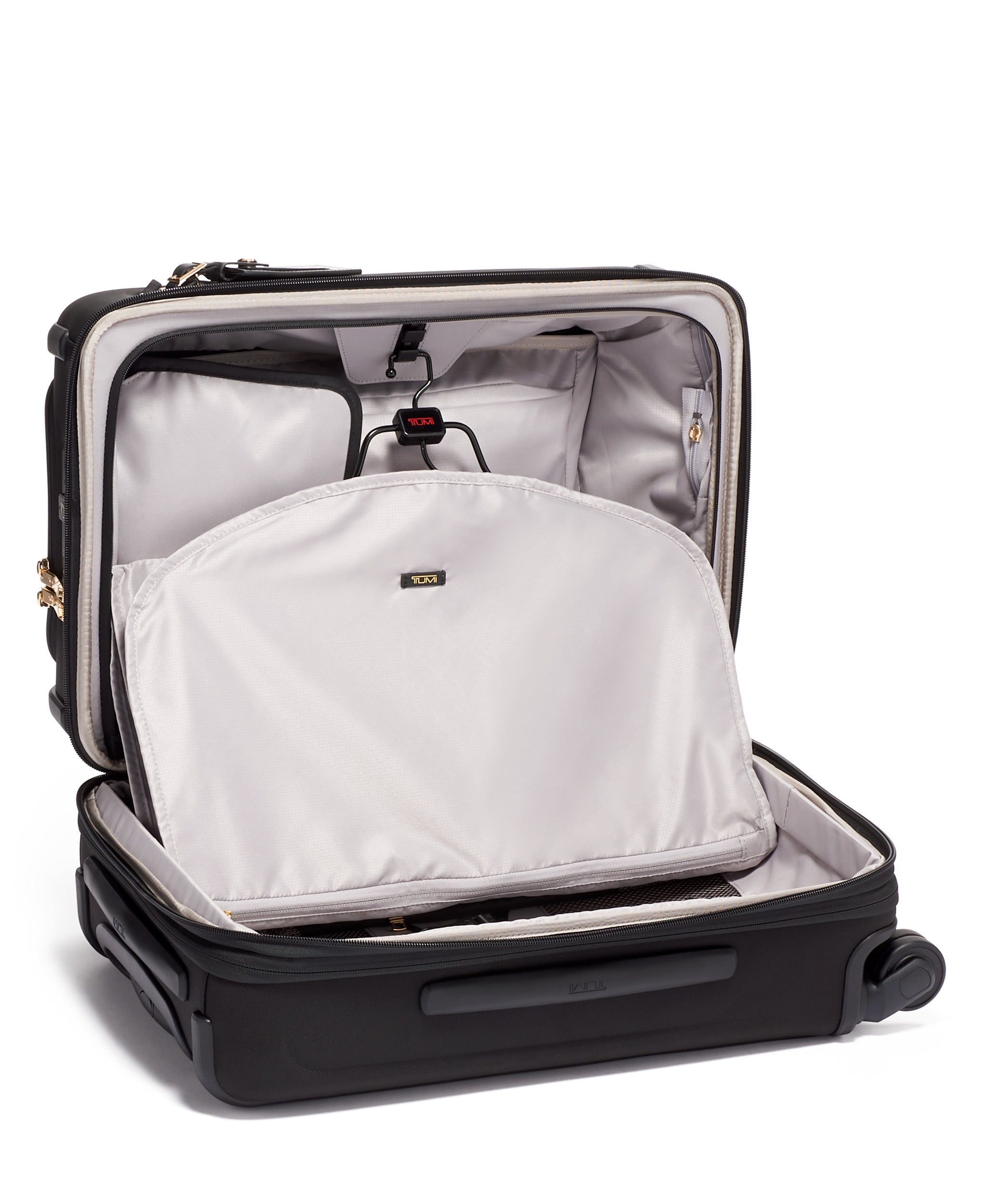Alpha 3 International Dual Access 4 Wheel Carry On ( Black/Gold , One Size ) Black/Gold One Size U1