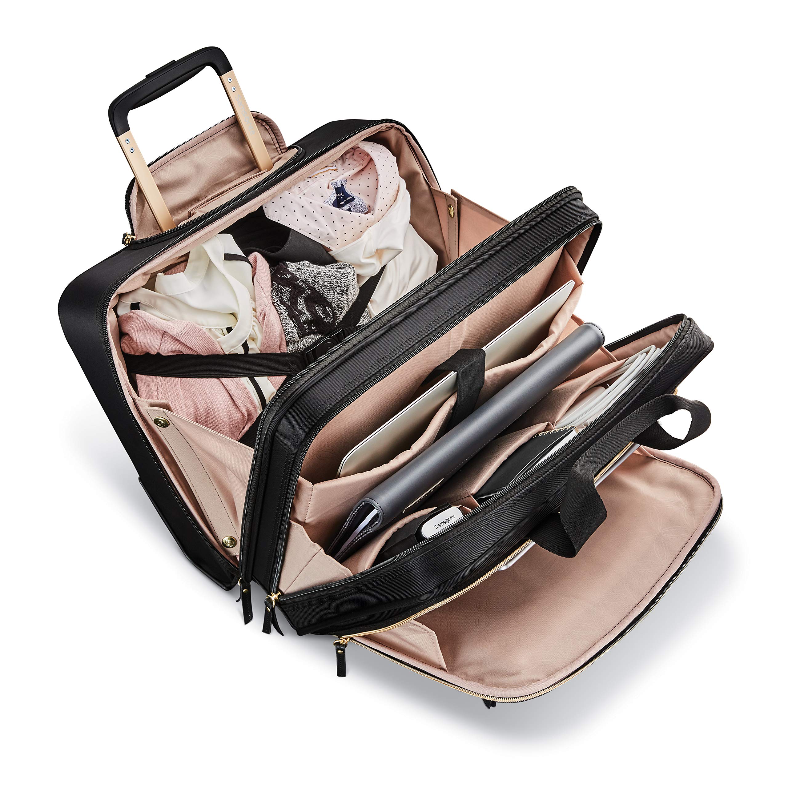 Samsonite Women's Mobile Solution Business ( Black , Upright Wheeled Mobile Office ) Black Upright Wheeled Mobile Office U8