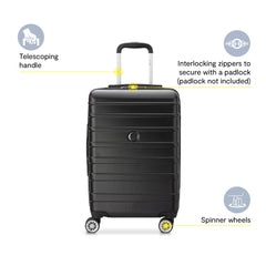 DELSEY Paris Margot Hardside Spinner Luggage Collection ( Black , Checked Medium 24 Inch ) Black Checked Medium 24 Inch U21
