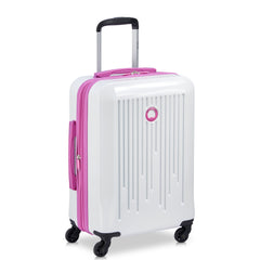 Delsey Paris Christine Hardside Expandable Luggage with Spinner Wheels ( White with Mauve Trim , Carry On 20 Inch ) White with Mauve Trim Carry On 20 Inch U4