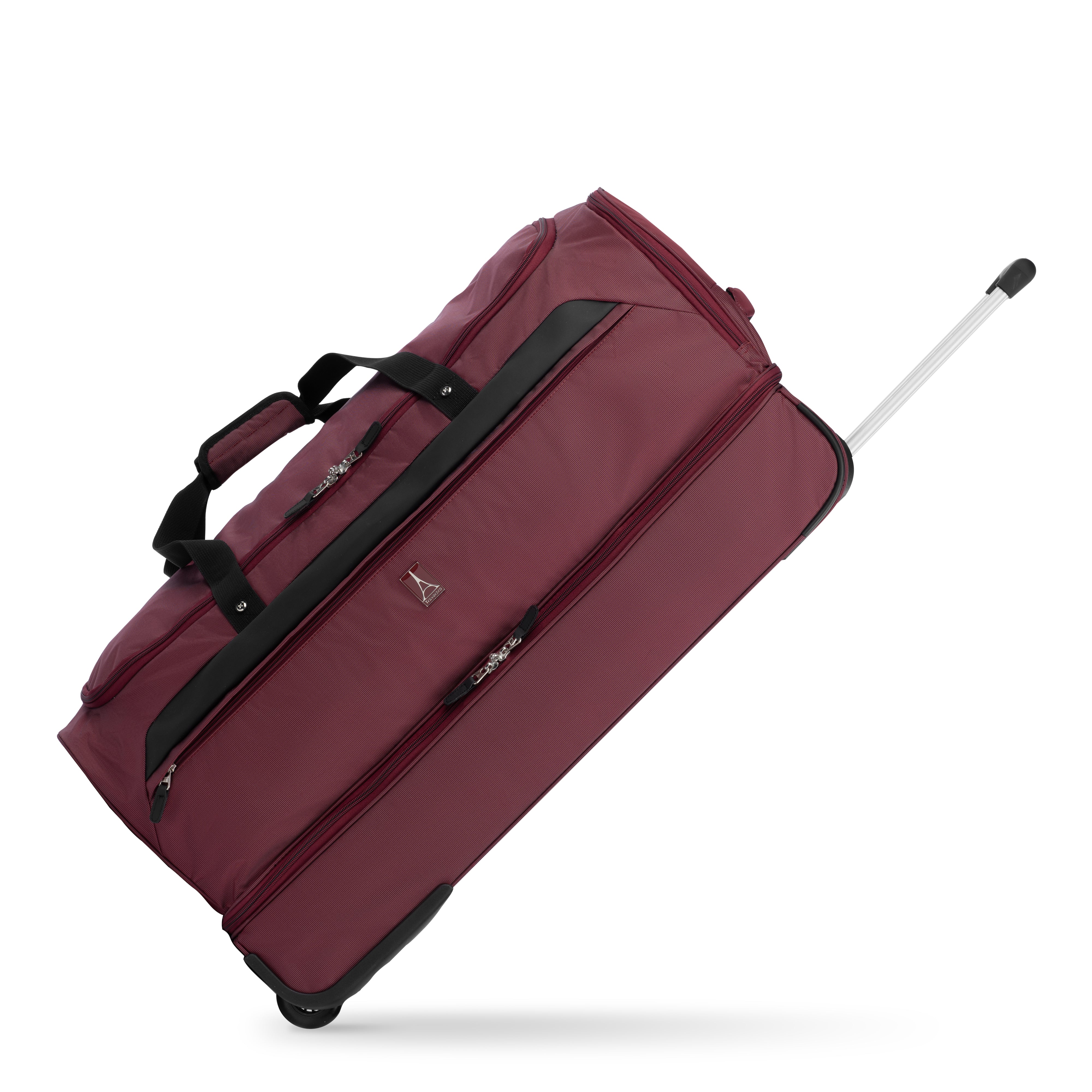 Travelpro Roadtrip 30 Drop-Bottom Rolling Duffel with Packing Cubes ( Burgundy , 30-Inch ) Burgundy 30 Inch U3