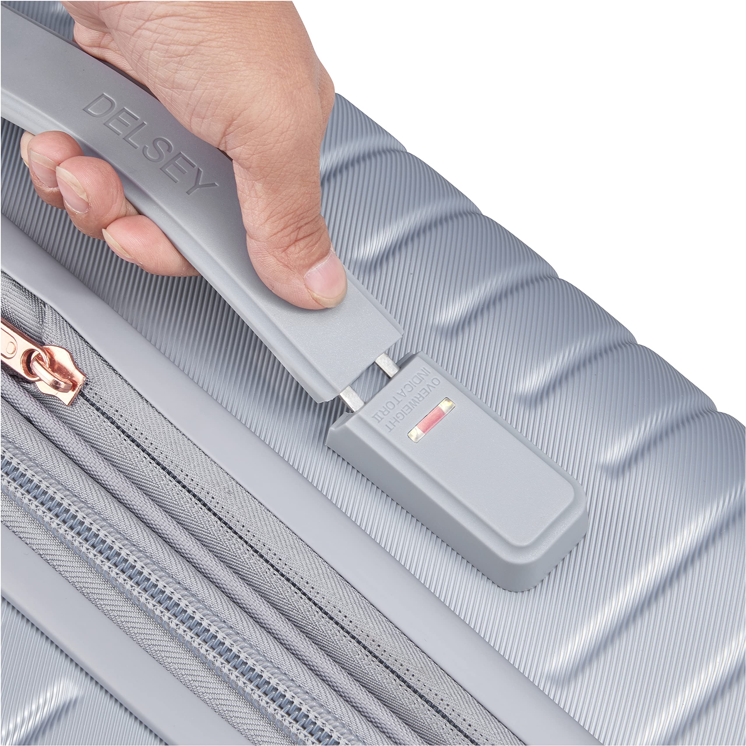 DELSEY Paris Cruise 3.0 Hardside Expandable Luggage with Spinner Wheels ( Platinum , Checked-Large 28 Inch ) Platinum Checked Large 28 Inch U5