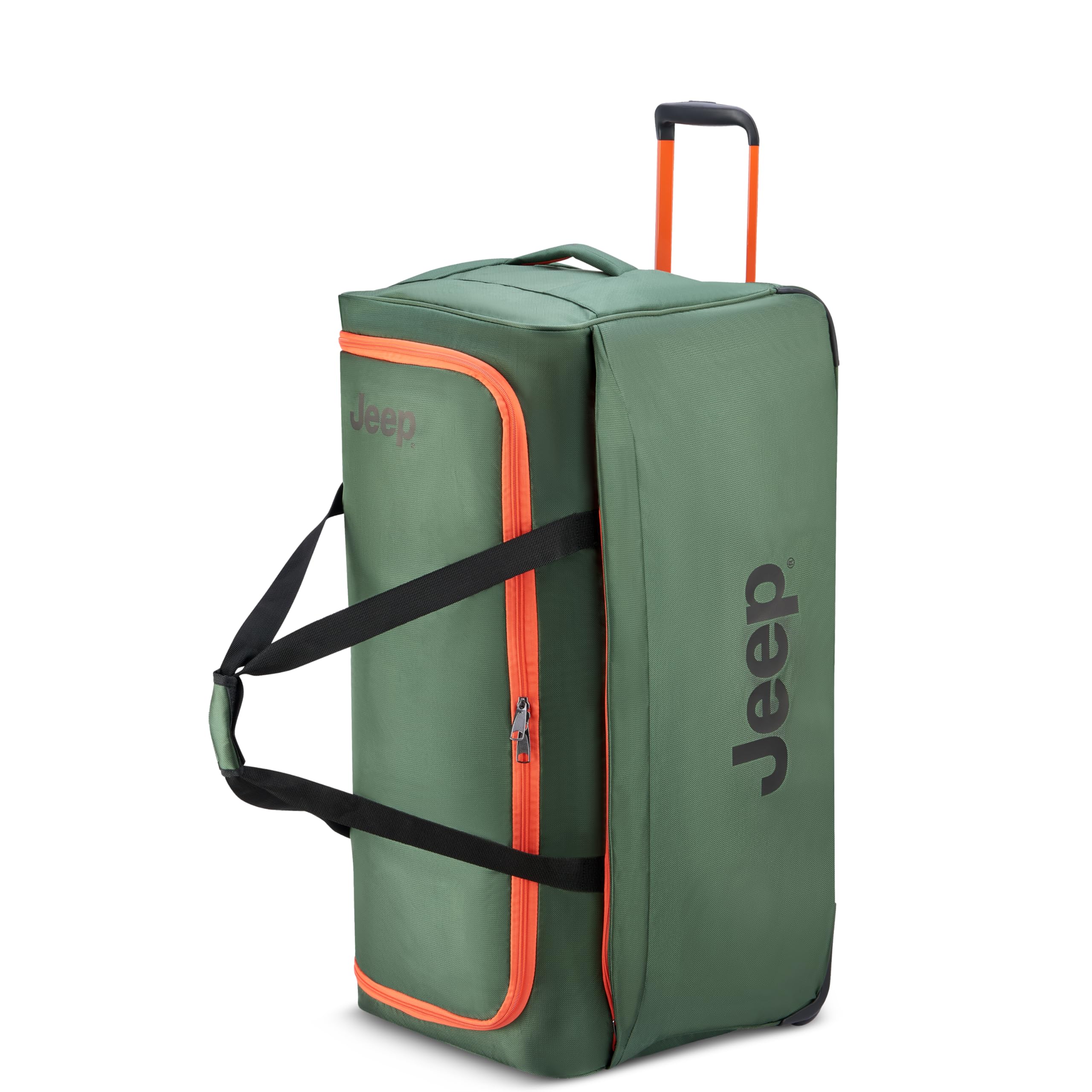 Jeep JS009D Two Wheel Rolling Travel Duffle Bag ( Green , 27 Inch ) Green 27 Inch U1