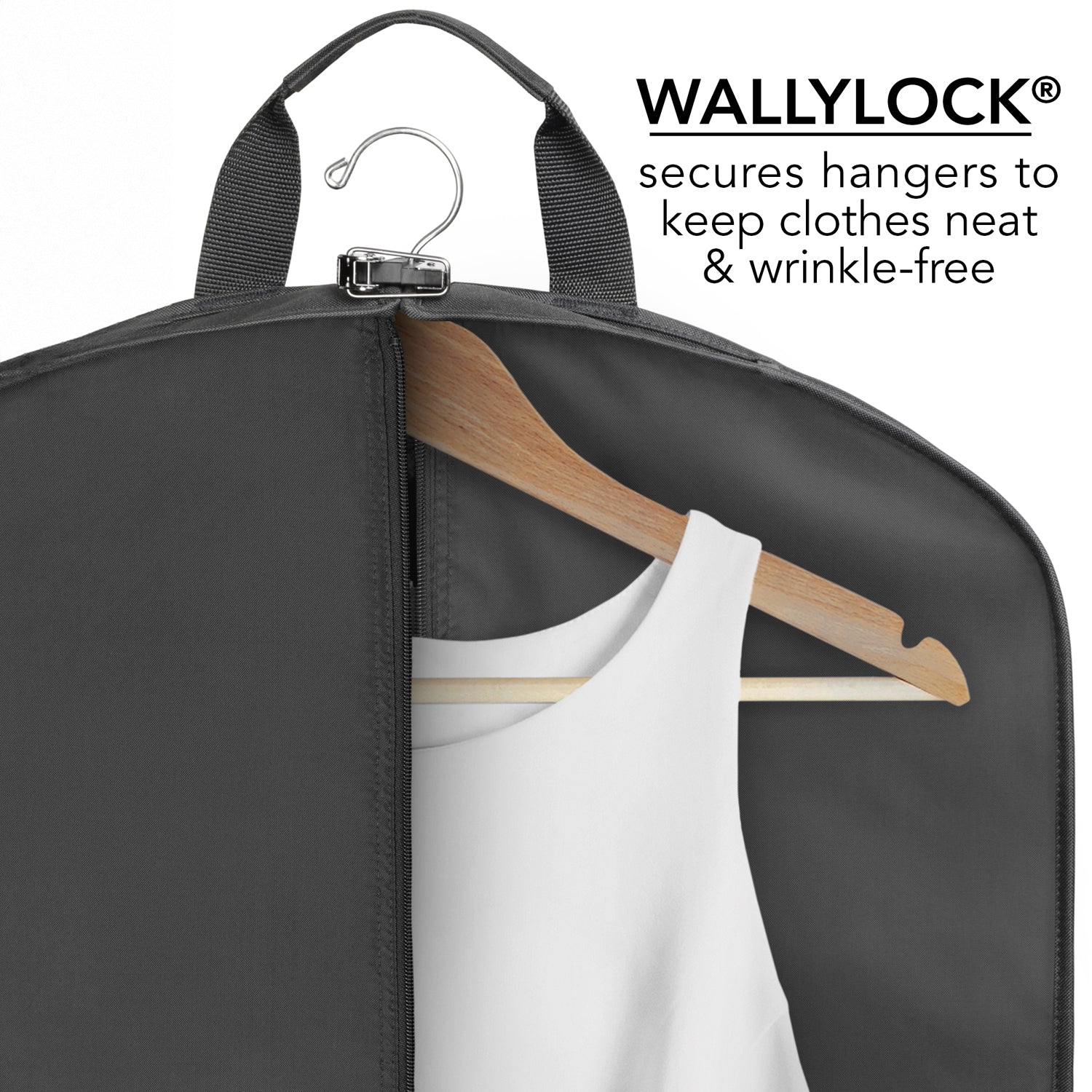 WallyBags 60" Deluxe Travel Garment Bag ( Black , 60-Inch ) Black 60 Inch U12