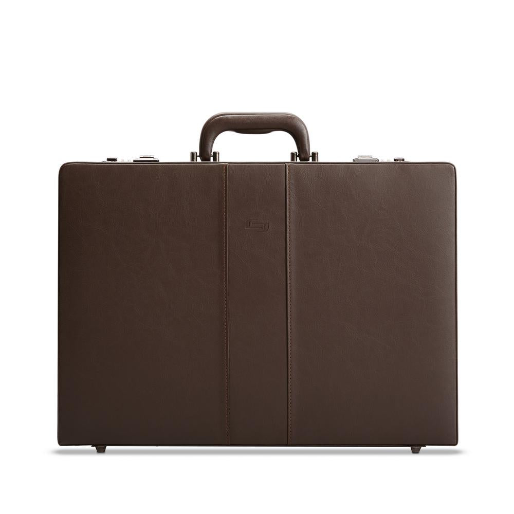 Solo New York Grand Central Attaché Briefcase with Main Compartment, Organizer Section, File Pocket & Dual Combination Locks ( Espresso , One Size ) Espresso One Size U3